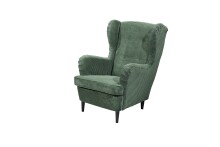 Ohrensessel >OSKAR< (Sessel und Hocker) in winter moss - 78x102x98 (BxHxT)