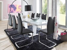 Esszimmerstuhl >Miafle  I< (4er Set) in Bordeaux aus Metall - 42x103x55 (BxHxT)