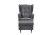 Ohrensessel >OSKAR< (Sessel und Hocker) in ash - 78x102x98 (BxHxT)