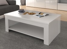 Couchtisch >Duro< aufklappbar 76,3cm, weiss...