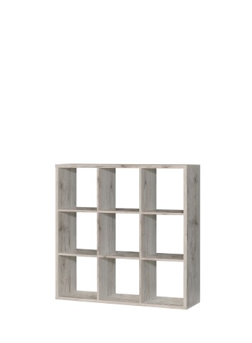 Raumteilerregal >MAURO< 9 Fächer, in Sandeiche - 107,2x107,3x32,9cm (BxHxT)
