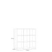 Raumteilerregal >MAURO< 9 Fächer, in Sandeiche - 107,2x107,3x32,9cm (BxHxT)