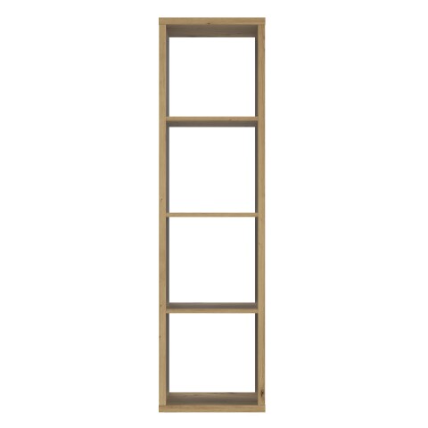 Raumteilerregal >MAURO< 4 Fächer, in Artisan Eiche  - 38,2x141,8x32,9cm (BxHxT)