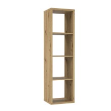 Raumteilerregal >MAURO< 4 Fächer, in Artisan Eiche  - 38,2x141,8x32,9cm (BxHxT)