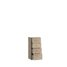 Kommode >TEMPRA2< 4 Schubladen, in Sonoma Eiche - 38,6x85,5x34,8cm (BxHxT)