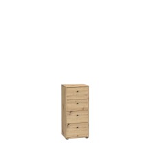 Kommode >TEMPRA2< 4 Schubladen, in Artisan Eiche  - 38,6x85,5x34,8cm (BxHxT)