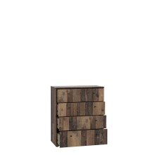 Kommode >TEMPRA2< 4 Schubladen, in Old – Wood Vintage - 73,7x85,5x34,8cm (BxHxT)
