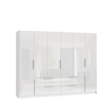 Drehtürenschrank >LUANO< 4 Schubladen, 6...
