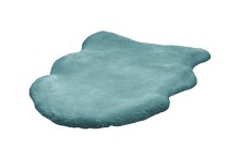 Teppich >Rabbit Sheepskin< in Türkis, 100% Polyester - 90x60cm (LxB)