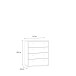 Kommode >TEMPRA2< 4 Schubladen, in Sonoma Eiche Dekor - 73,7x85,5x34,8cm (BxHxT)