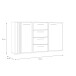 Sideboard >CARDIGAN< 2 Türen, 4 Schübe, Artisan Eiche / Schwarz - 142,6x82,3x34,3cm (BxHxT)
