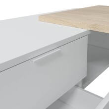 Büromöbel-Set >OFFICE< (Büromöbel-Set) in Canadian Eiche/Artik Weiß