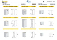 Küchenblock >KIRA< (Küchenmodule für Küchenblock KIRA-Set #3 (Elektrogeräte oder Spülbecken nicht inbegriffen)) in Weiß glänzend/Mattweiß