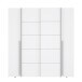 Dreh-/Schwebetürenschrank >NARAGO< 10 Böden, 2 Stangen, in Weiss - 270,3x210,5x61,2cm (BxHxT)