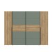 Dreh-/Schwebetürenschrank >NARAGO< 10 Böden, 2 Stangen, Salbei / Eiche Dekor - 270,3x210,5x61,2cm (BxHxT)