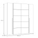 Dreh-/Schwebetürenschrank >NARAGO< 10 Böden, 2 Stangen, Salbei / Eiche Dekor - 270,3x210,5x61,2cm (BxHxT)