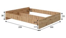 Schlafzimmer-Set >ENZO< (6-teilig) Nodi Eiche / Artik Weiß, Bett, Nachtkonsolen, Kommode, Schrank
