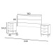 Schlafzimmer-Set >ENZO< (6-teilig) Nodi Eiche / Artik Weiß, Bett, Nachtkonsolen, Kommode, Schrank