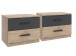 Bettanlage >Budapest< Liegefl. 160x200cm, Viking-oak-Dekor / Graphit - 273x81x210cm (BxHxT)