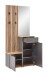 Kompaktgarderobe >Simple< anthrazit / Eiche Artisan - 88x195x35cm (BxHxT)