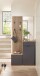Kompaktgarderobe >Simple< anthrazit / Eiche Artisan - 88x195x35cm (BxHxT)