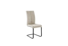 Freischwinger >HUDSON< (4er-Set) mit Griff, Bezug creme - 43x103x60 (BxHxT)