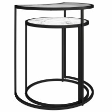 Couchtisch >Halvor< in Weiß, Glas/Metall/MDF...