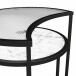 Couchtisch >Halvor< in Weiß, Glas/Metall/MDF - 50x56x39cm (BxHxT)