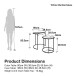 Couchtisch >Halvor< in Weiß, Glas/Metall/MDF - 50x56x39cm (BxHxT)