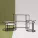 Blumenständer >Halvor< in Weiß, Glas/Metall/MDF - 102x82x31cm (BxHxT)