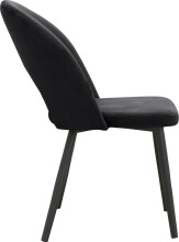 Esszimmerstuhl >Benne< (2er-Set) in Schwarz, Samt - 52x87x65cm (BxHxT)