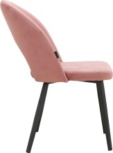 Küchenstuhl >Benne< (2er-Set) in Rot, Samt - 52x87x65cm (BxHxT)