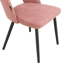 Küchenstuhl >Benne< (2er-Set) in Rot, Samt - 52x87x65cm (BxHxT)