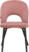 Küchenstuhl >Benne< (2er-Set) in Rot, Samt - 52x87x65cm (BxHxT)