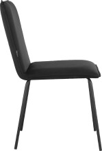 Küchenstuhl >Gudleik< (2er-Set) in Schwarz, Samt/Metall - 48x85x59cm (BxHxT)