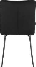 Küchenstuhl >Gudleik< (2er-Set) in Schwarz, Samt/Metall - 48x85x59cm (BxHxT)