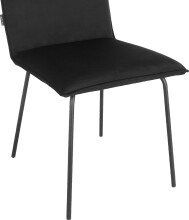 Küchenstuhl >Gudleik< (2er-Set) in Schwarz, Samt/Metall - 48x85x59cm (BxHxT)
