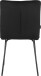 Küchenstuhl >Gudleik< (2er-Set) in Schwarz, Samt/Metall - 48x85x59cm (BxHxT)