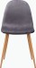 Stuhl >Hårek< (4er-Set) in Grau, Samt/Metall - 44x87x51cm (BxHxT)