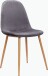Stuhl >Hårek< (4er-Set) in Grau, Samt/Metall - 44x87x51cm (BxHxT)