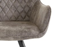 Stuhl >Hæge< in Grau, Samt - 58x85x60cm (BxHxT)