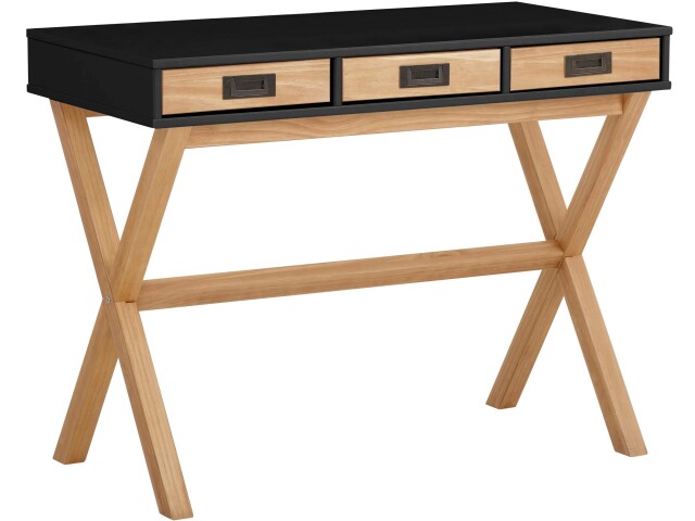 Schreibtisch >Alrik< in Schwarz, MDF - 100x75x50cm (BxHxT)