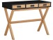 Schreibtisch >Alrik< in Schwarz, MDF - 100x75x50cm (BxHxT)