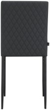 Küchenstuhl >Saerik< (2er-Set) in Schwarz, PU - 44x88x51cm (BxHxT)