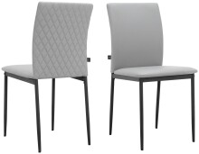 Polsterstuhl >Saerik< (2er-Set) in Grau, PU -...