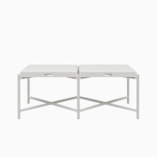 Couchtisch >Barbro< in Weiß - 119x44x61 (BxHxT)