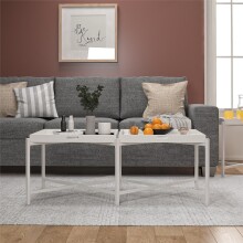 Couchtisch >Barbro< in Weiß - 119x44x61 (BxHxT)