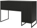 Schreibtisch >Bernhard< in Schwarz, MDF/Metall - 121x76x50cm (BxHxT)