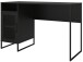 Schreibtisch >Bernhard< in Schwarz, MDF/Metall - 121x76x50cm (BxHxT)