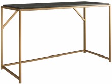 Arbeitstisch >Ulva< in Braun, MDF/Folie/Metall -...
